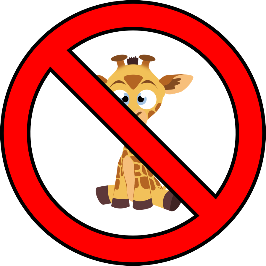 Panneau anti-girafe
